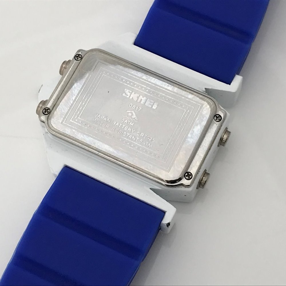 Skmei Men Watch Digital Sport Blue/White Wrist Wat - Picture 10 of 12